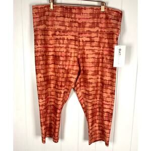 Athleta Elation Printed Capri Sunset Tie Dye‎ Print NWT Size 3X